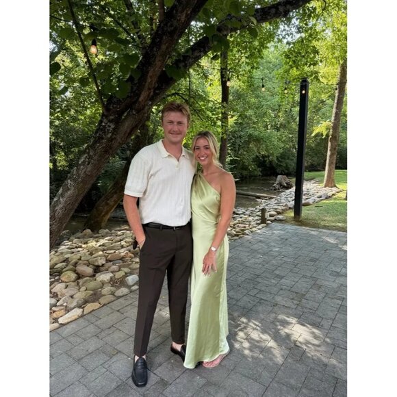 Tanya Taylor Green Stassi Dress Size 4  **FLAW** Read & See Photos - Picture 8 of 12